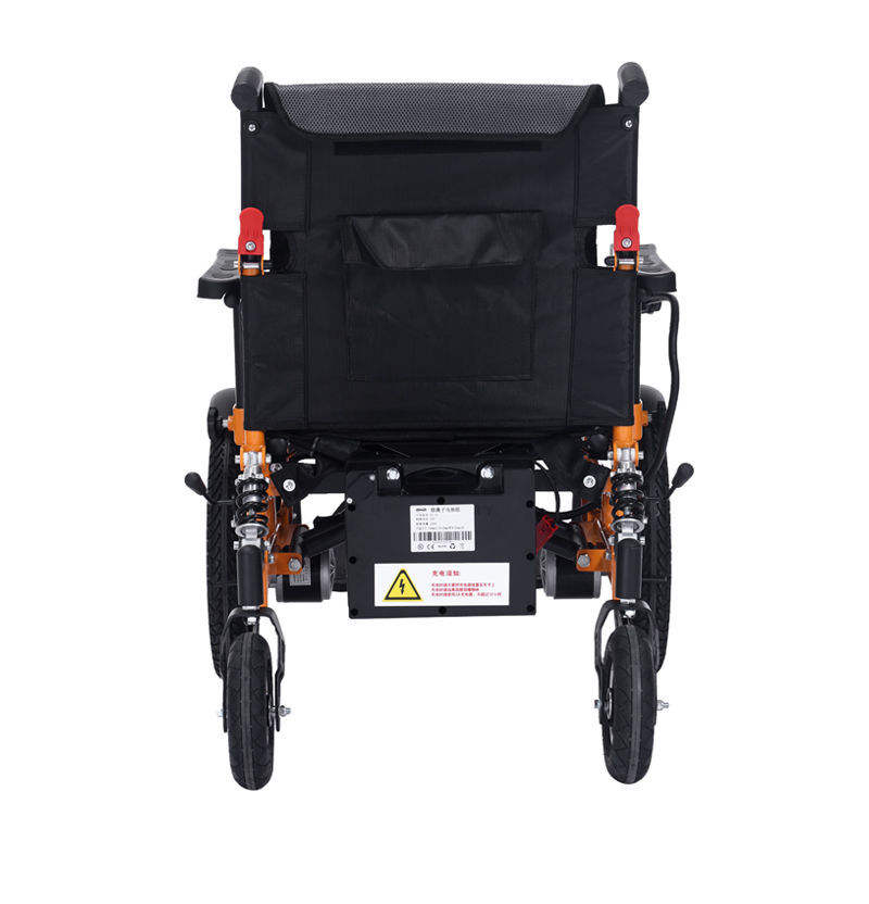Powerful Lightweight Motorized Foldable Electric Wheelchair Wide Obstacle-Crossing Ability Big Front Tyre
