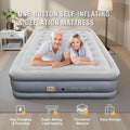 Self-Inflating Air Bed With Built-in Pump Foldable Sleeping Inflatable Bed PVC Flocking Air Mattress