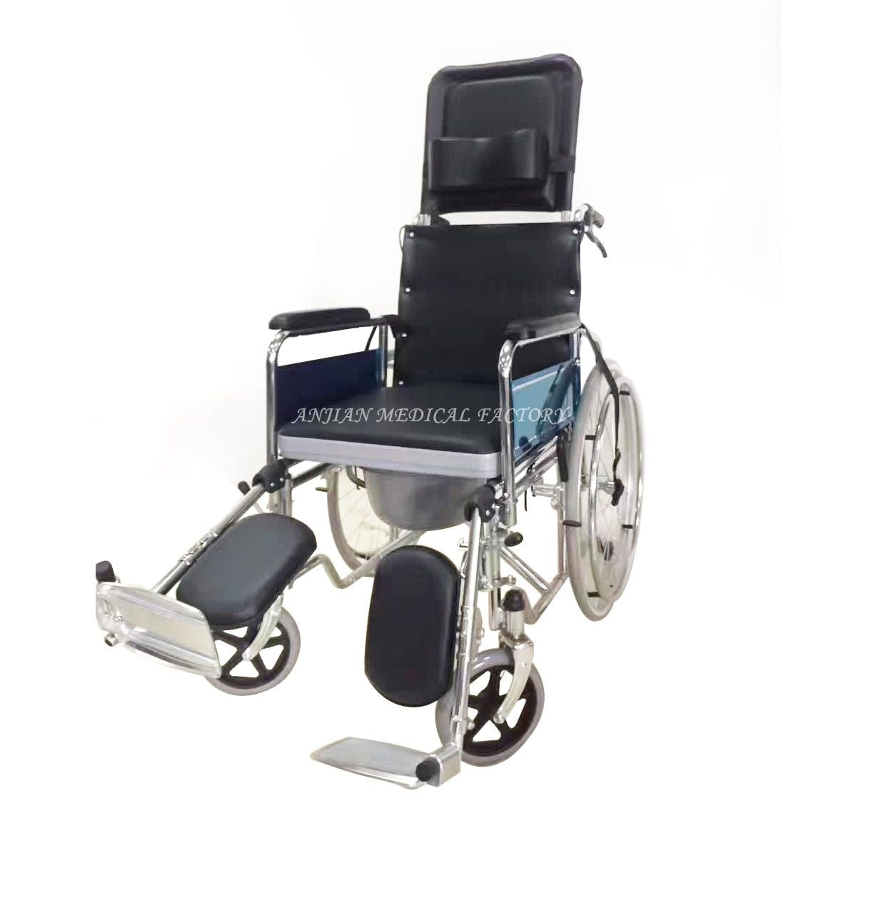 Multi-purpose Orthopedic Devices Cerebral Palsy Wheelchair Reclining Commode Wheelchair for Disabled