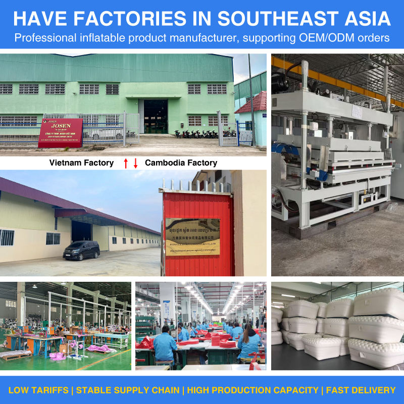 Self-Inflating Air Bed With Built-in Pump Foldable Sleeping Inflatable Bed PVC Flocking Air Mattress